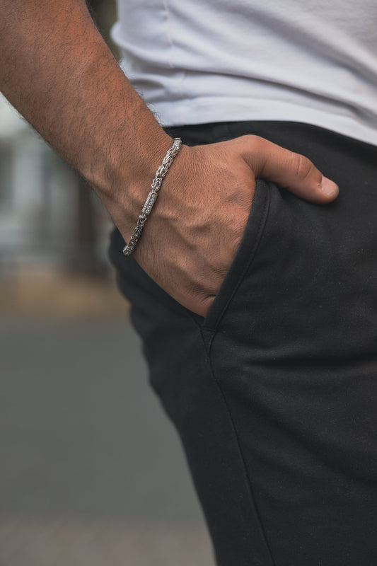 Königs Iced Out Armband 925 Sterling Silber - Neun - Siebzig