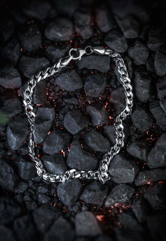 Panzer Armband 925 Sterling Silber - Neun - Siebzig