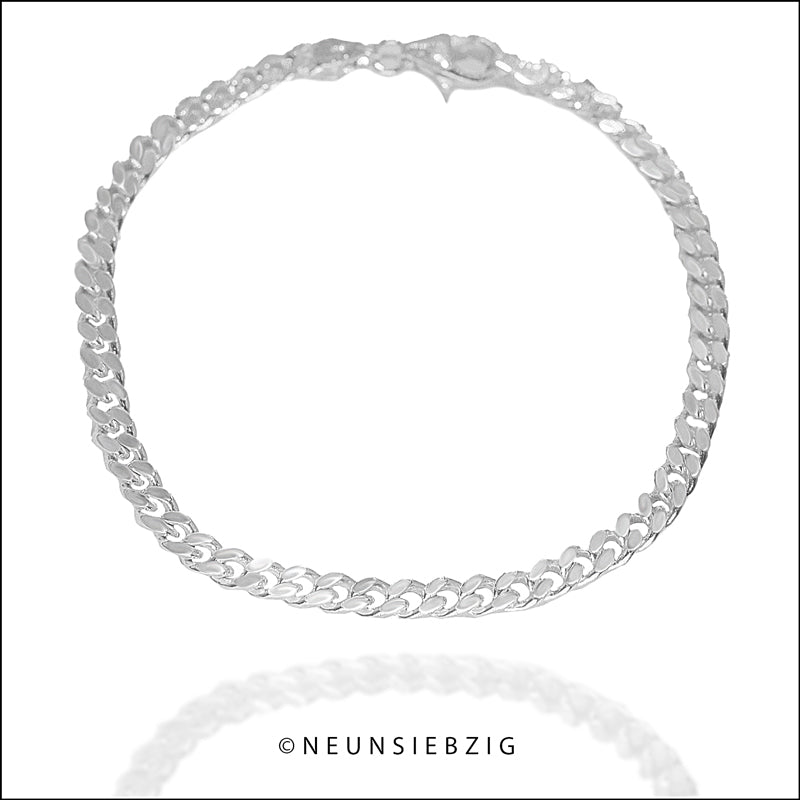 Panzer Armband 925 Sterling Silber - Neun - Siebzig