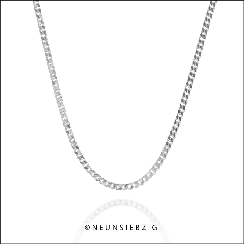 Panzer Kette 925 Sterling Silber - Neun - Siebzig