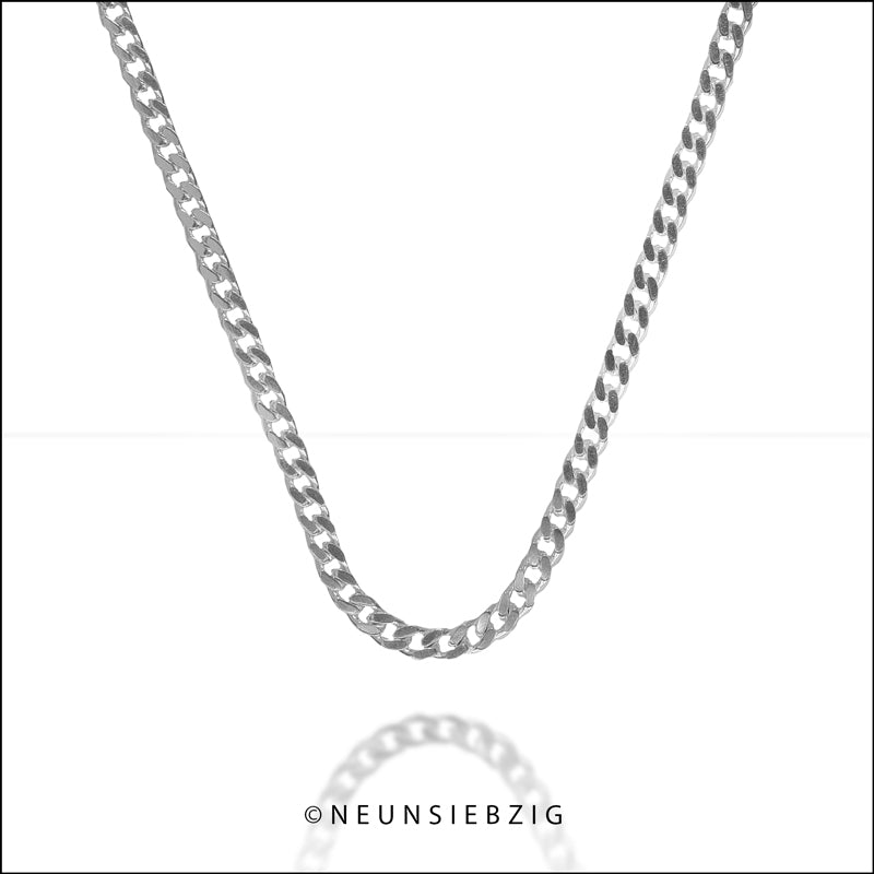 Panzer Kette 925 Sterling Silber - Neun - Siebzig