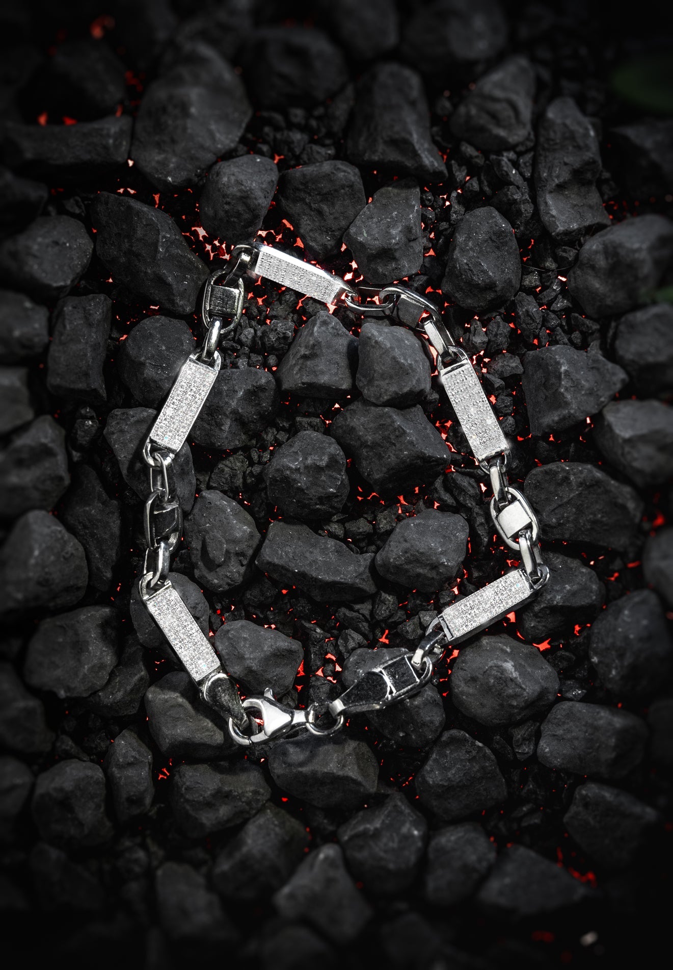 Akria Iced Out Armband 925 Sterling Silber - Neun - Siebzig