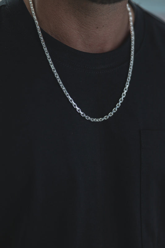 Ankerkette Diamantiert 925 Sterling Silber - Neun - Siebzig