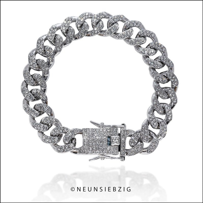 Cuban Iced Out Armband Modeschmuck - Neun - Siebzig
