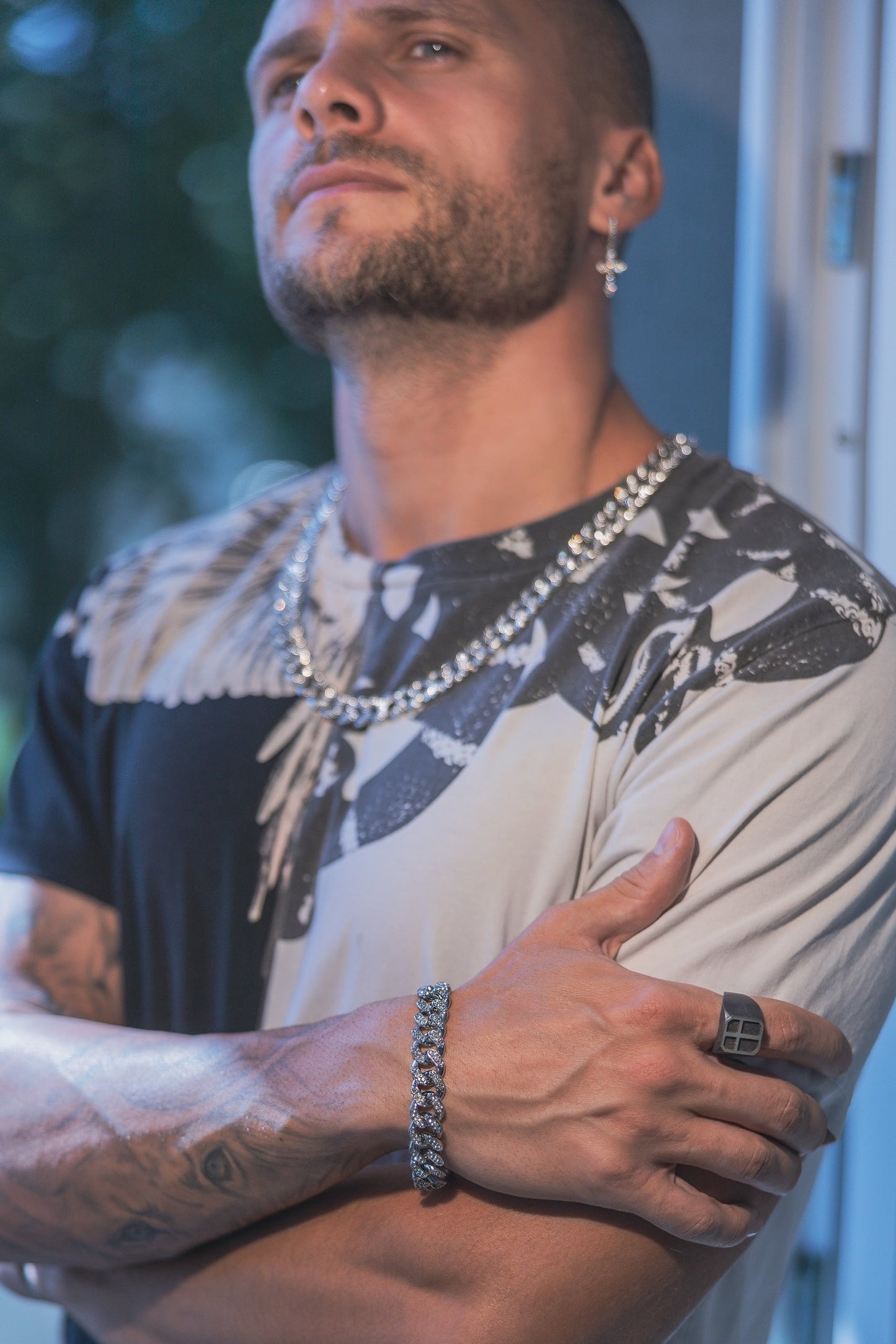 Cuban Iced Out Armband Modeschmuck - Neun - Siebzig