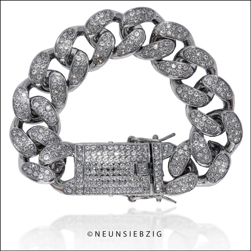 Cuban Iced Out Armband Modeschmuck - Neun - Siebzig