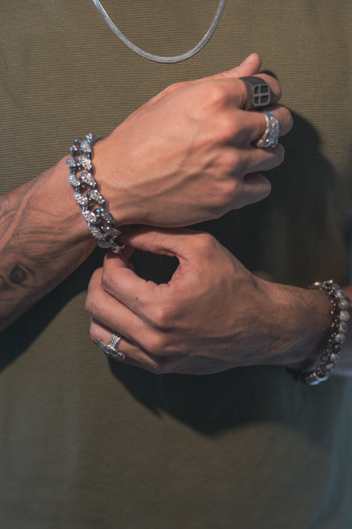 Cuban Iced Out Armband Modeschmuck - Neun - Siebzig