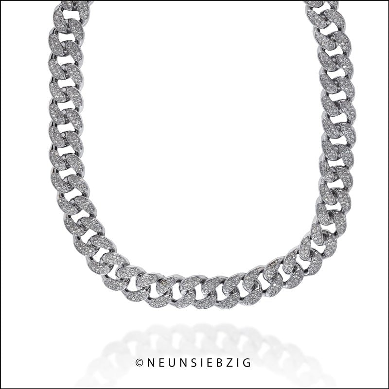 Cuban Iced Out Kette Modeschmuck - Neun - Siebzig