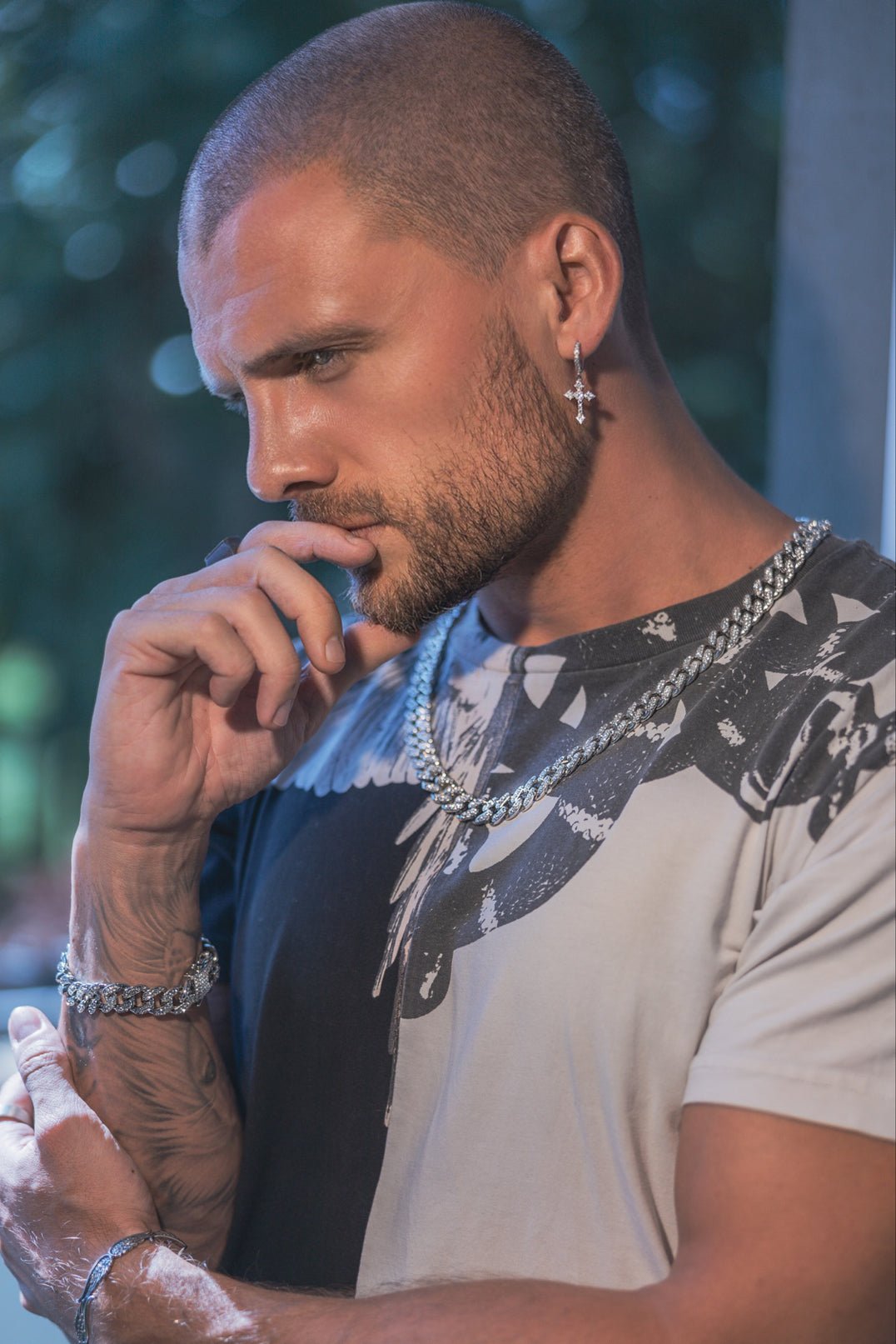 Cuban Iced Out Kette Modeschmuck - Neun - Siebzig