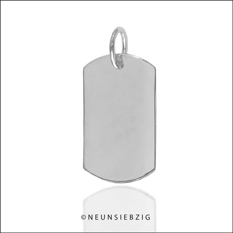 Dog Tag 925 Sterling Silber - Neun - Siebzig