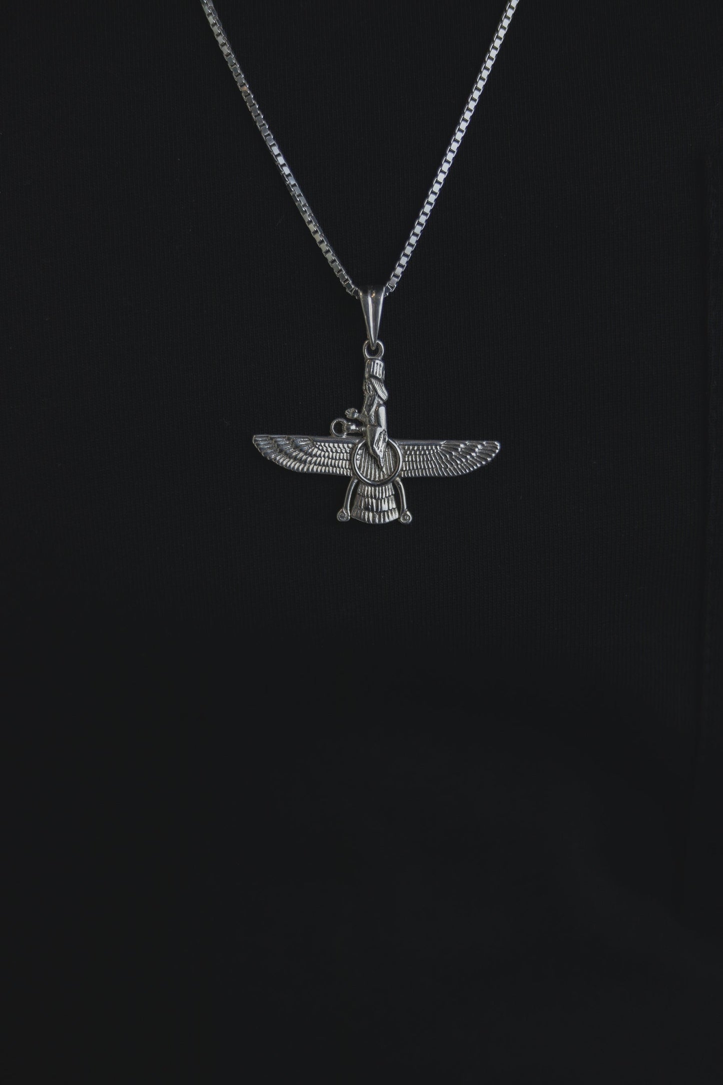 Faravahar Anhänger 925 Sterling Silber - Neun - Siebzig