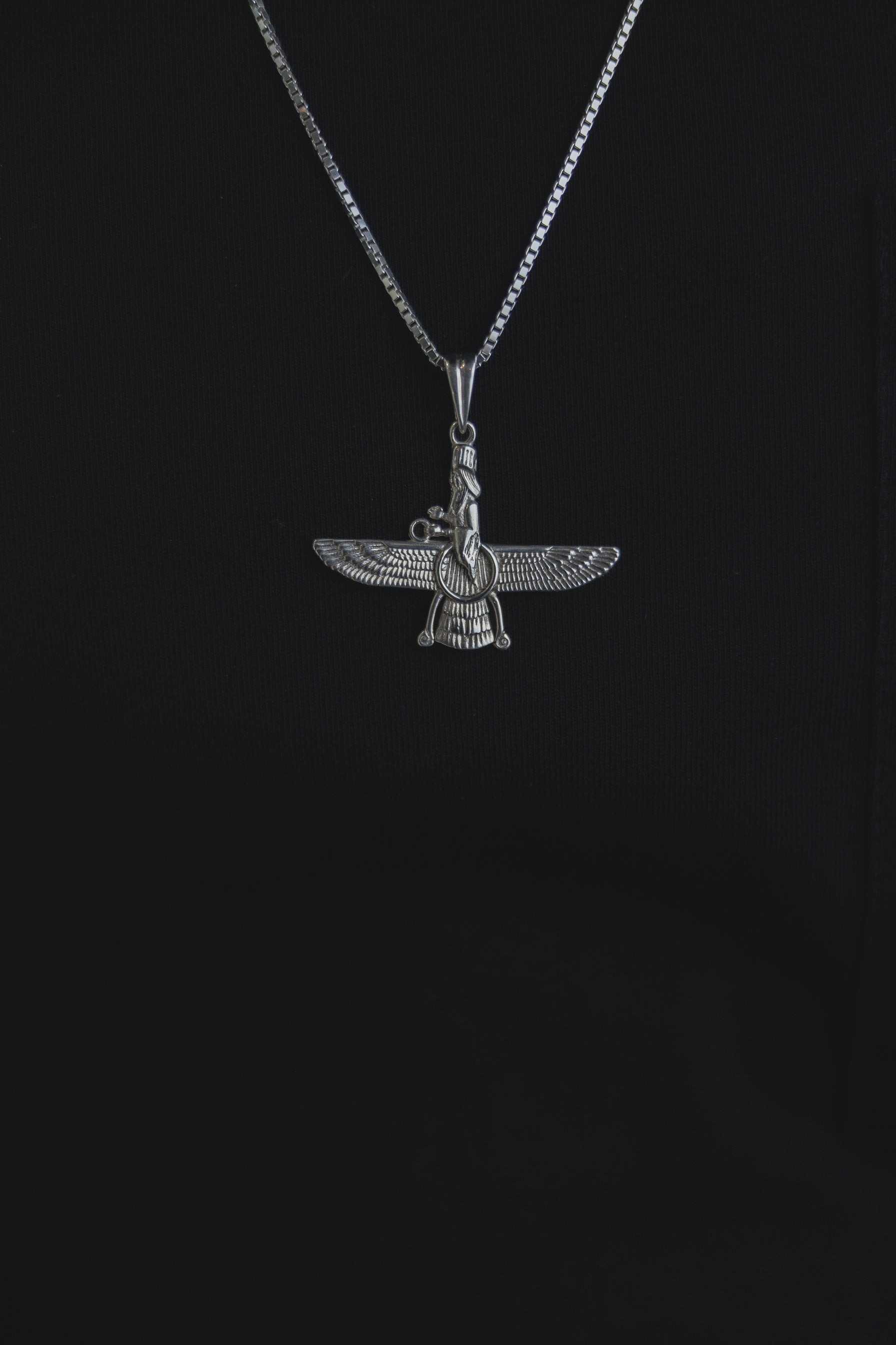 Faravahar Anhänger 925 Sterling Silber - Neun - Siebzig
