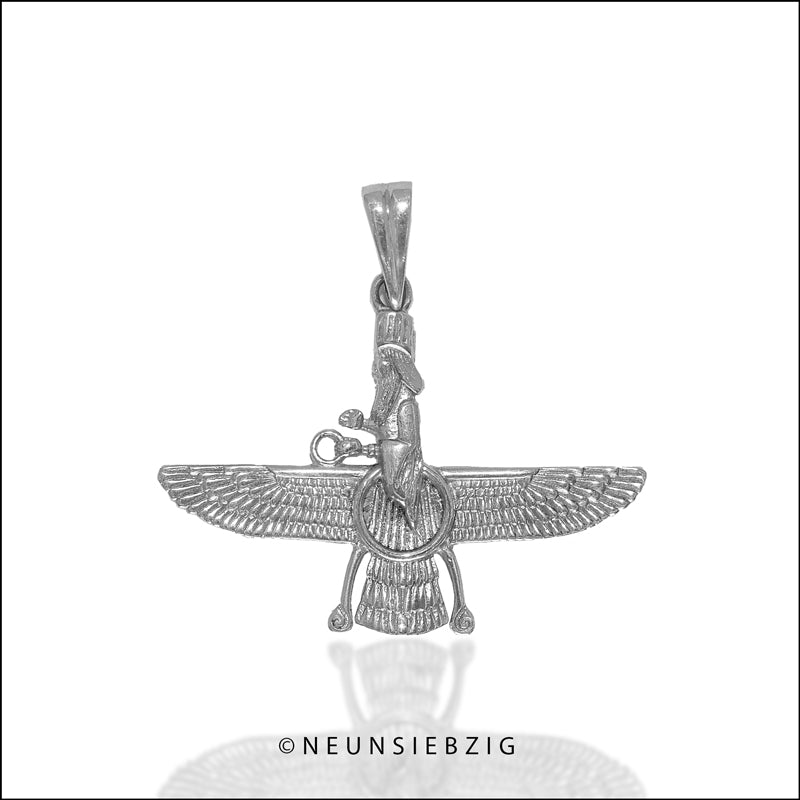 Faravahar Anhänger 925 Sterling Silber - Neun - Siebzig