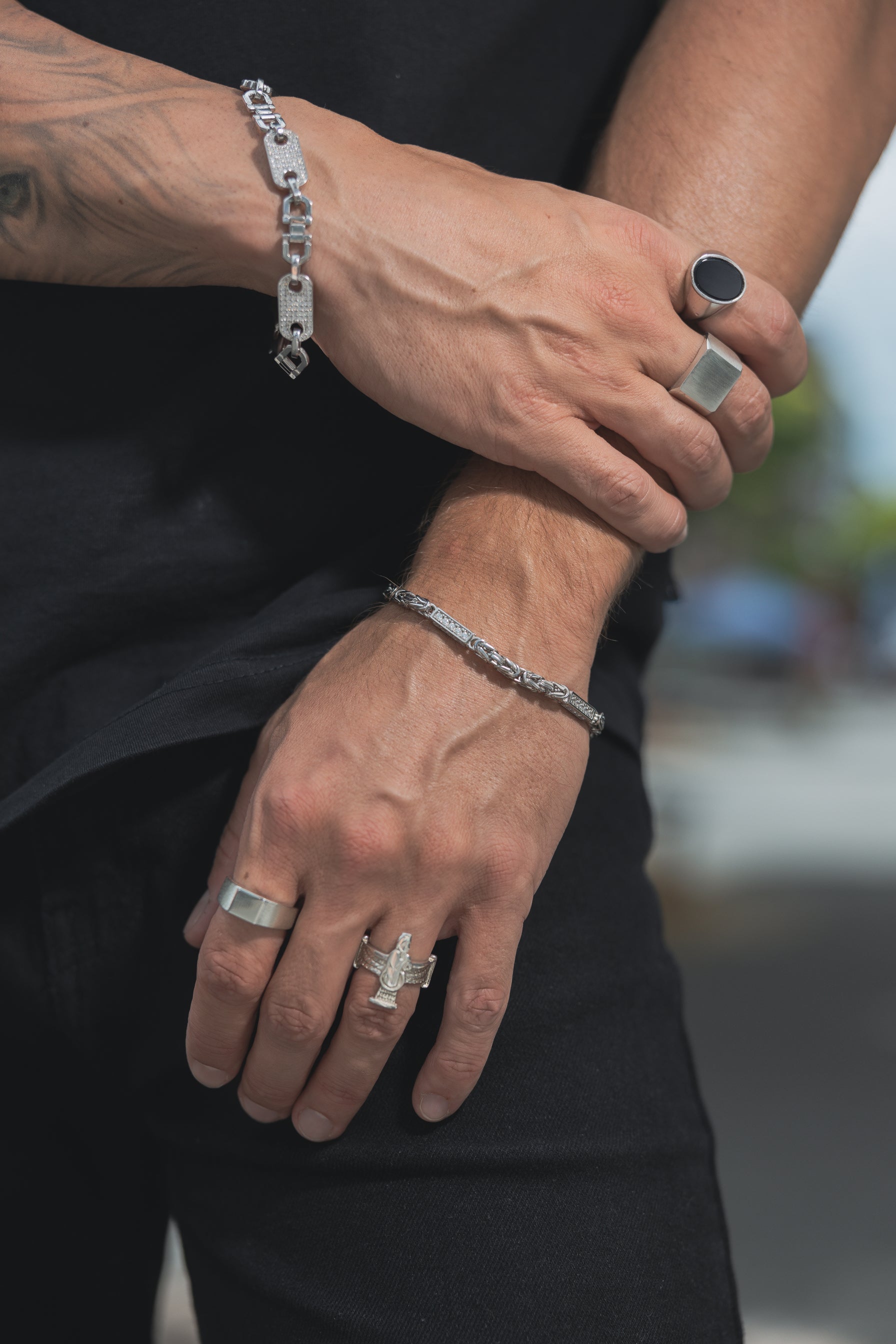 Faravahar Ring 925 Sterling Silber - Neun - Siebzig