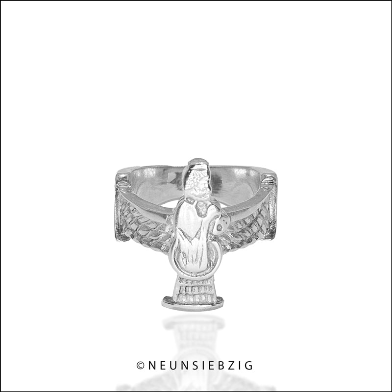 Faravahar Ring 925 Sterling Silber - Neun - Siebzig