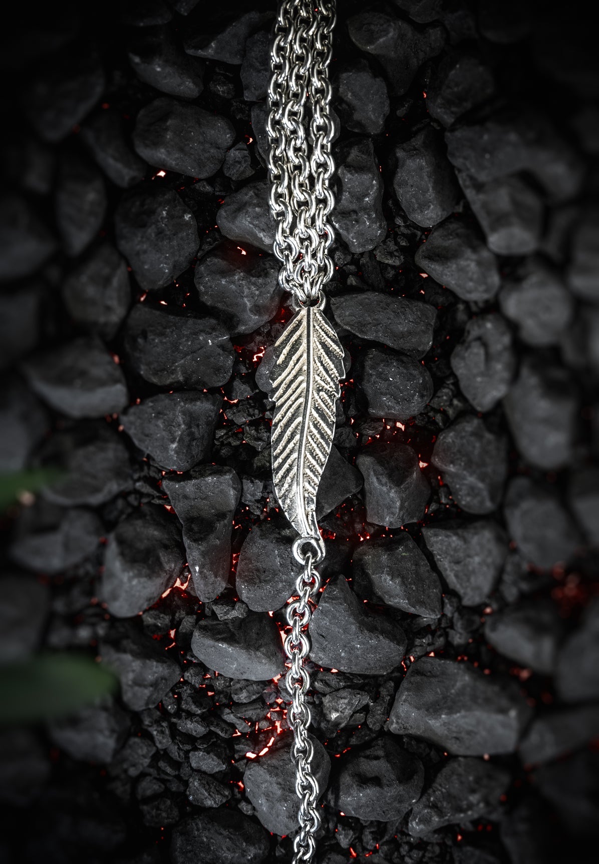 Feder Armband Feliz 925 Sterling Silber - Neun - Siebzig