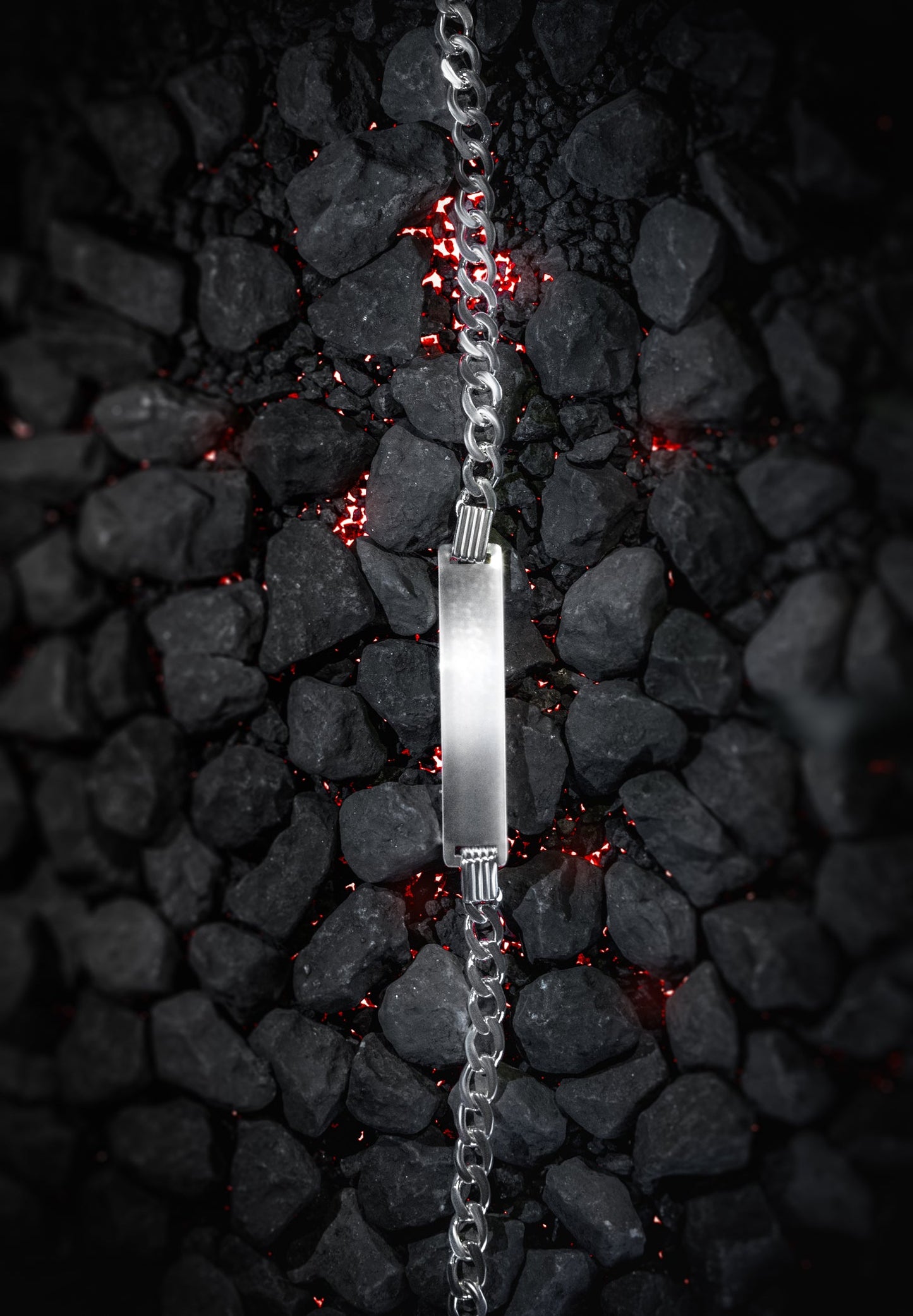 ID Panzer Armband 925 Sterling Silber - Neun - Siebzig