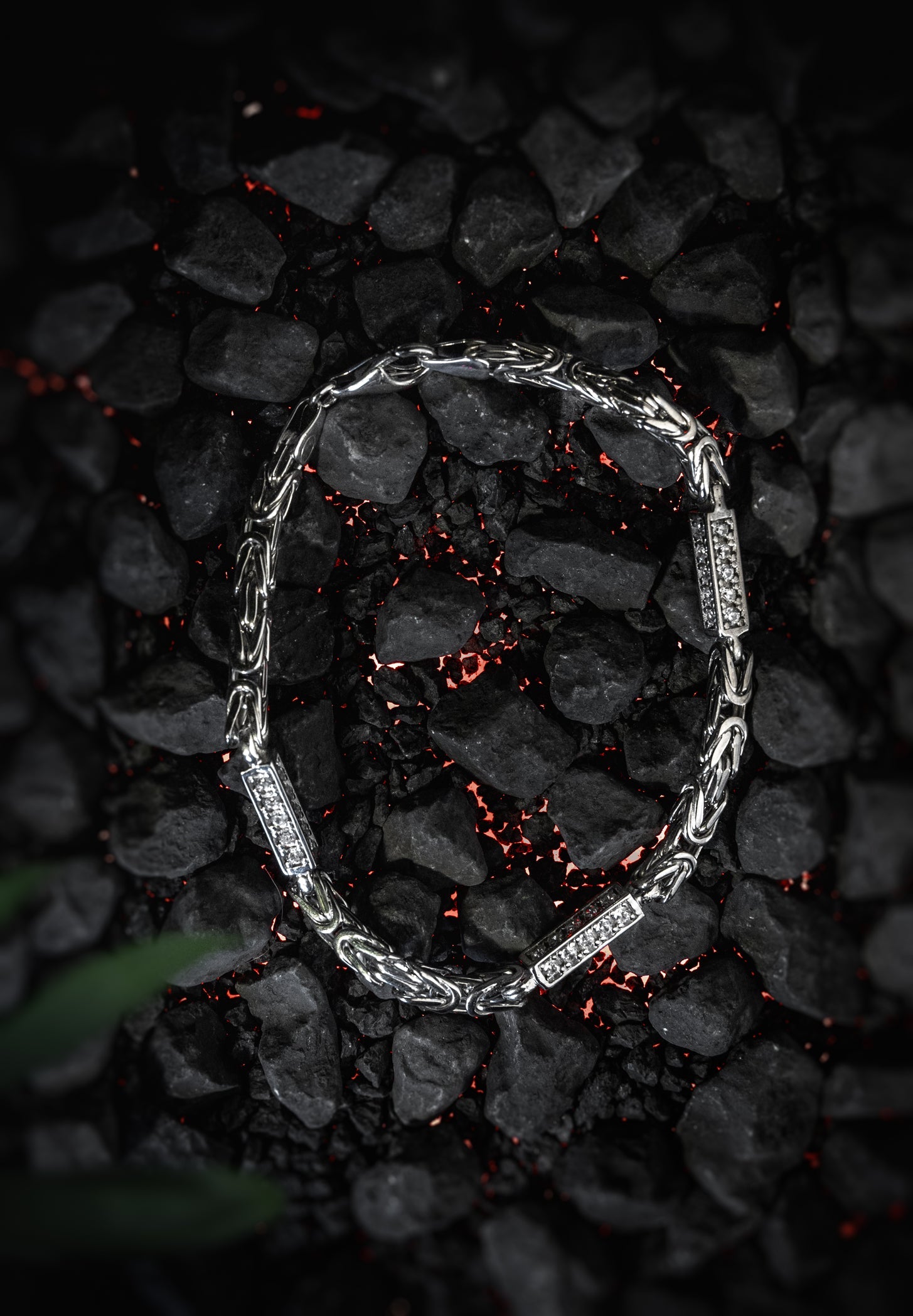 Königs Iced Out Armband 925 Sterling Silber - Neun - Siebzig