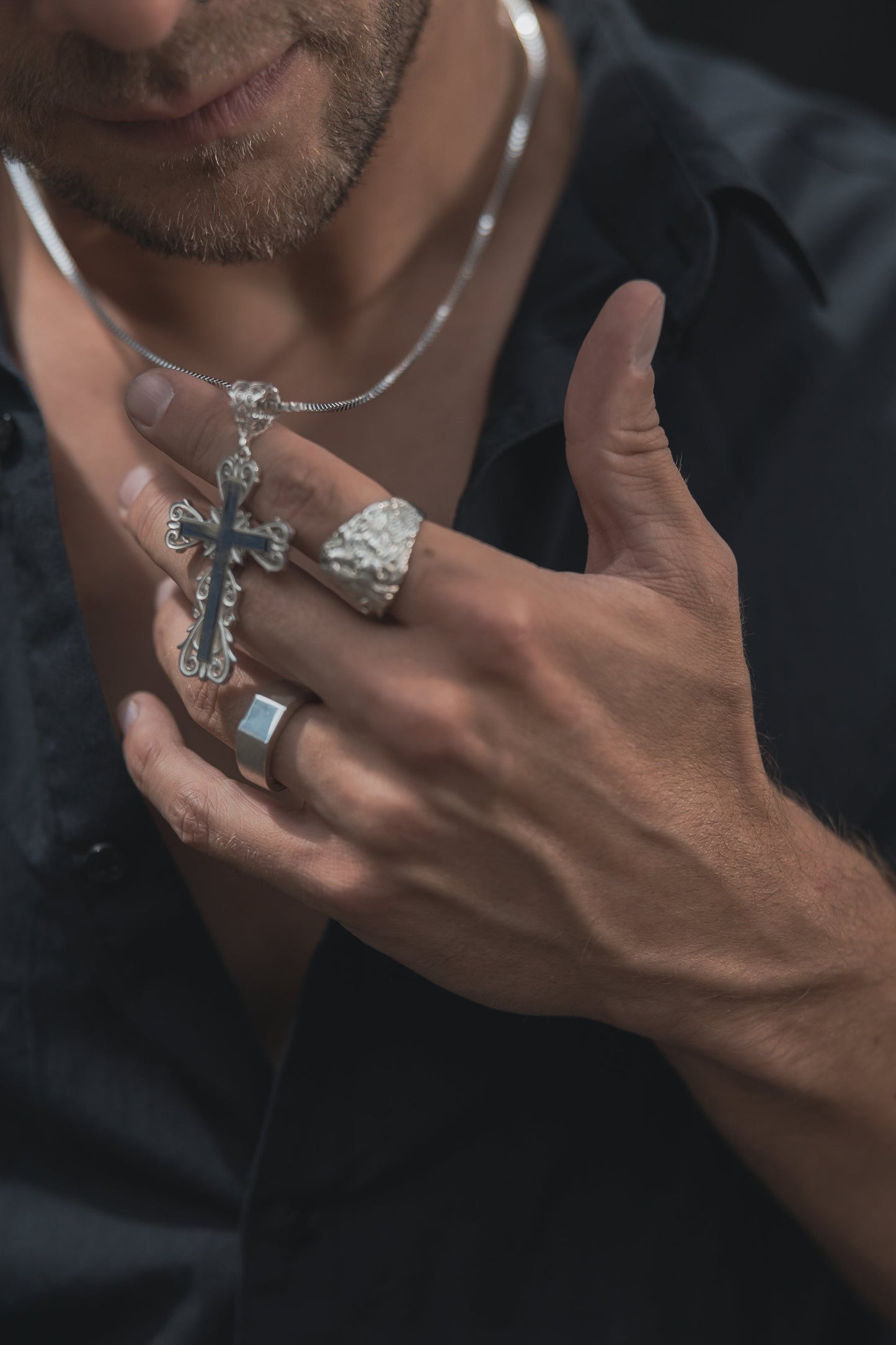 Kreuz Jacob Anhänger 925 Sterling Silber - Neun - Siebzig