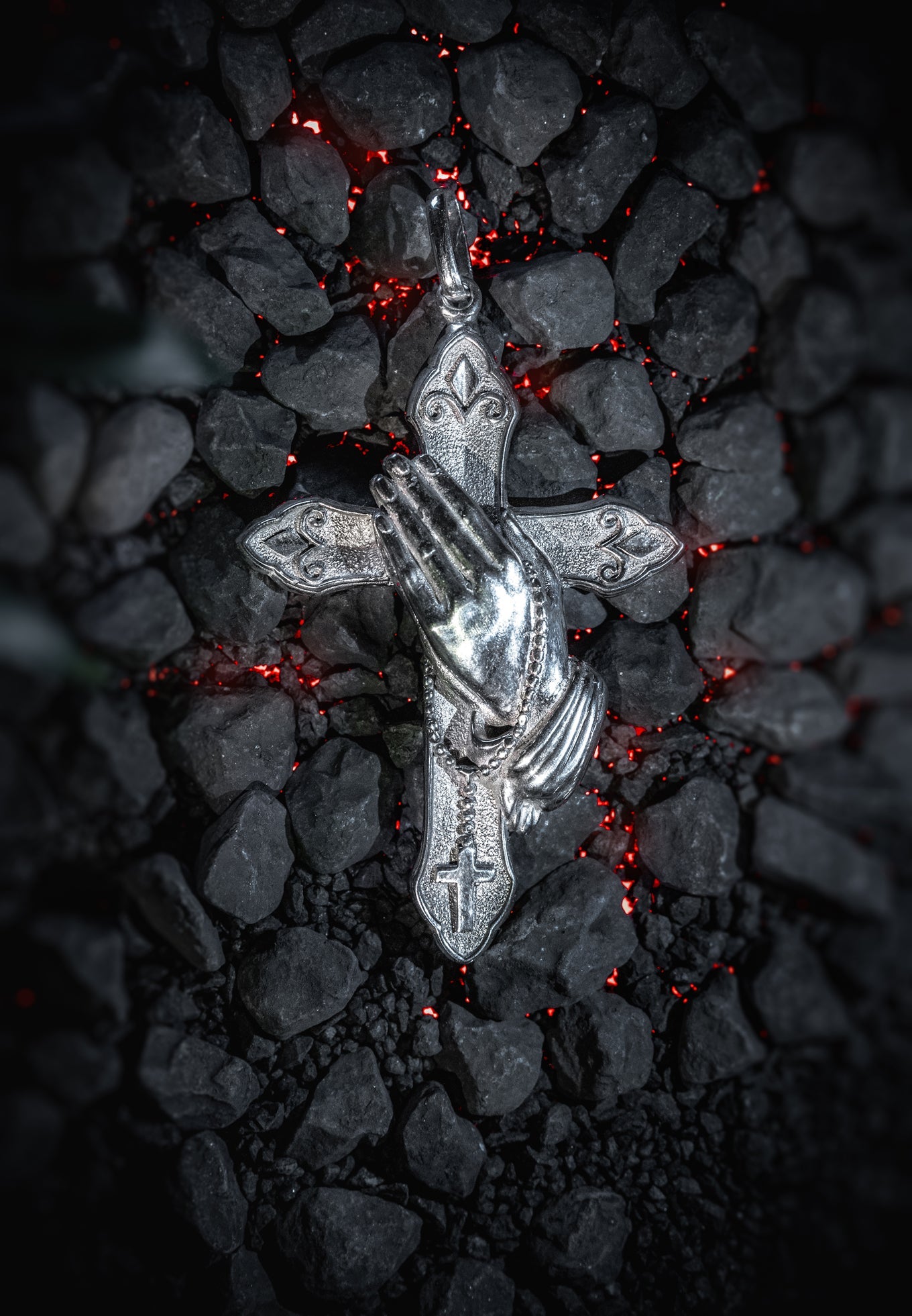 Kreuz Rafael Anhänger 925 Sterling Silber - Neun - Siebzig