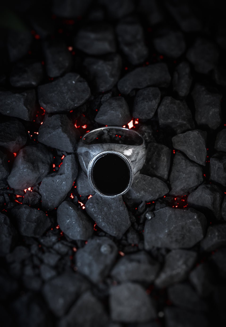 Medieval Ring Oval 925 Sterling Silber - Neun - Siebzig