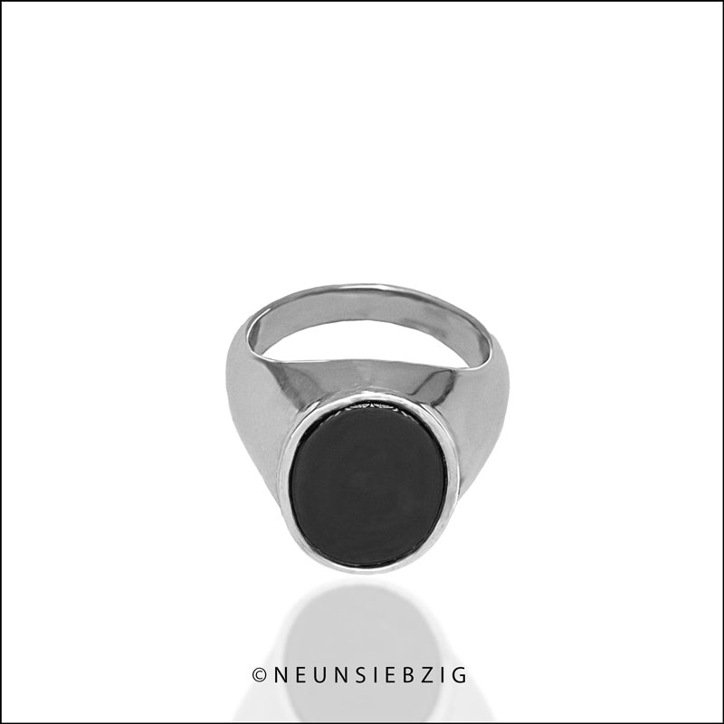 Medieval Ring Oval 925 Sterling Silber - Neun - Siebzig