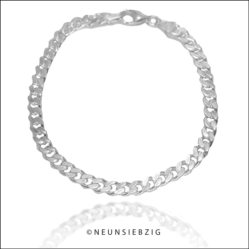 Panzer Armband 925 Sterling Silber - Neun - Siebzig