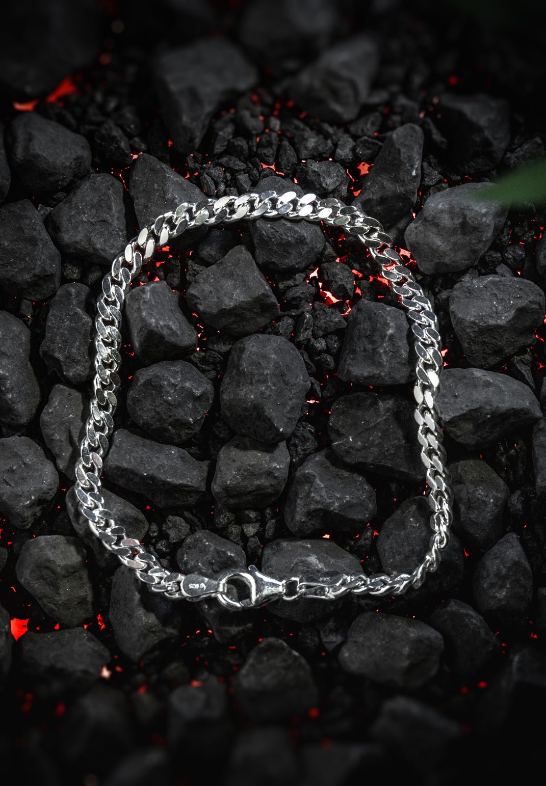 Panzer Armband 925 Sterling Silber - Neun - Siebzig