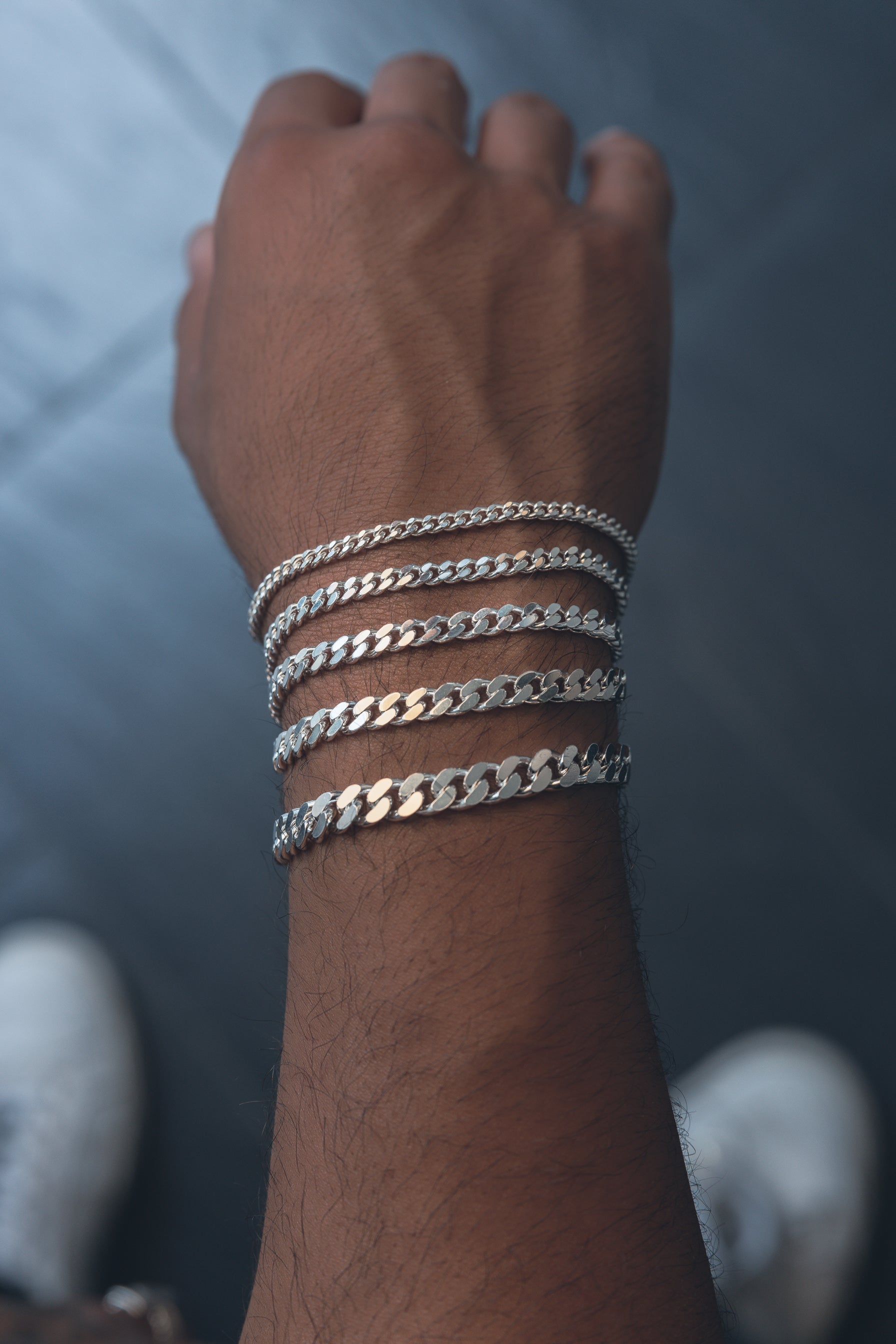 Panzer Armband 925 Sterling Silber - Neun - Siebzig