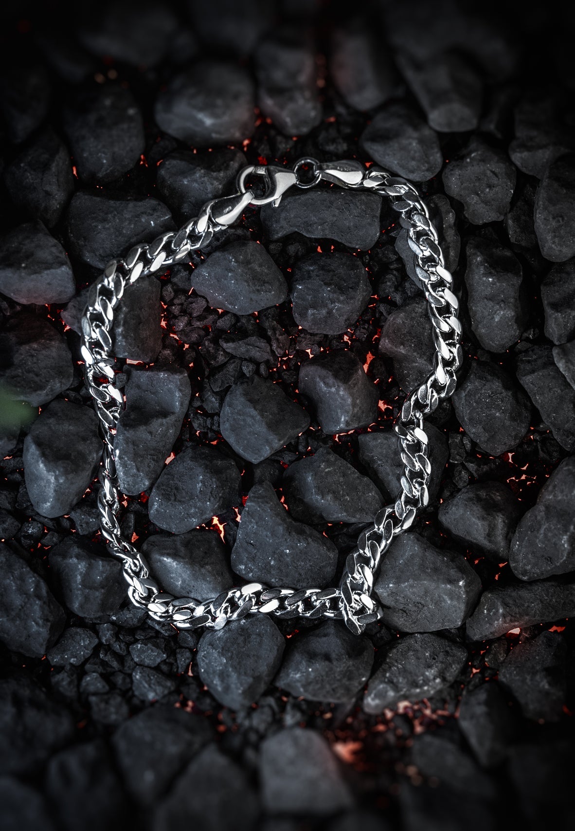 Panzer Armband 925 Sterling Silber - Neun - Siebzig