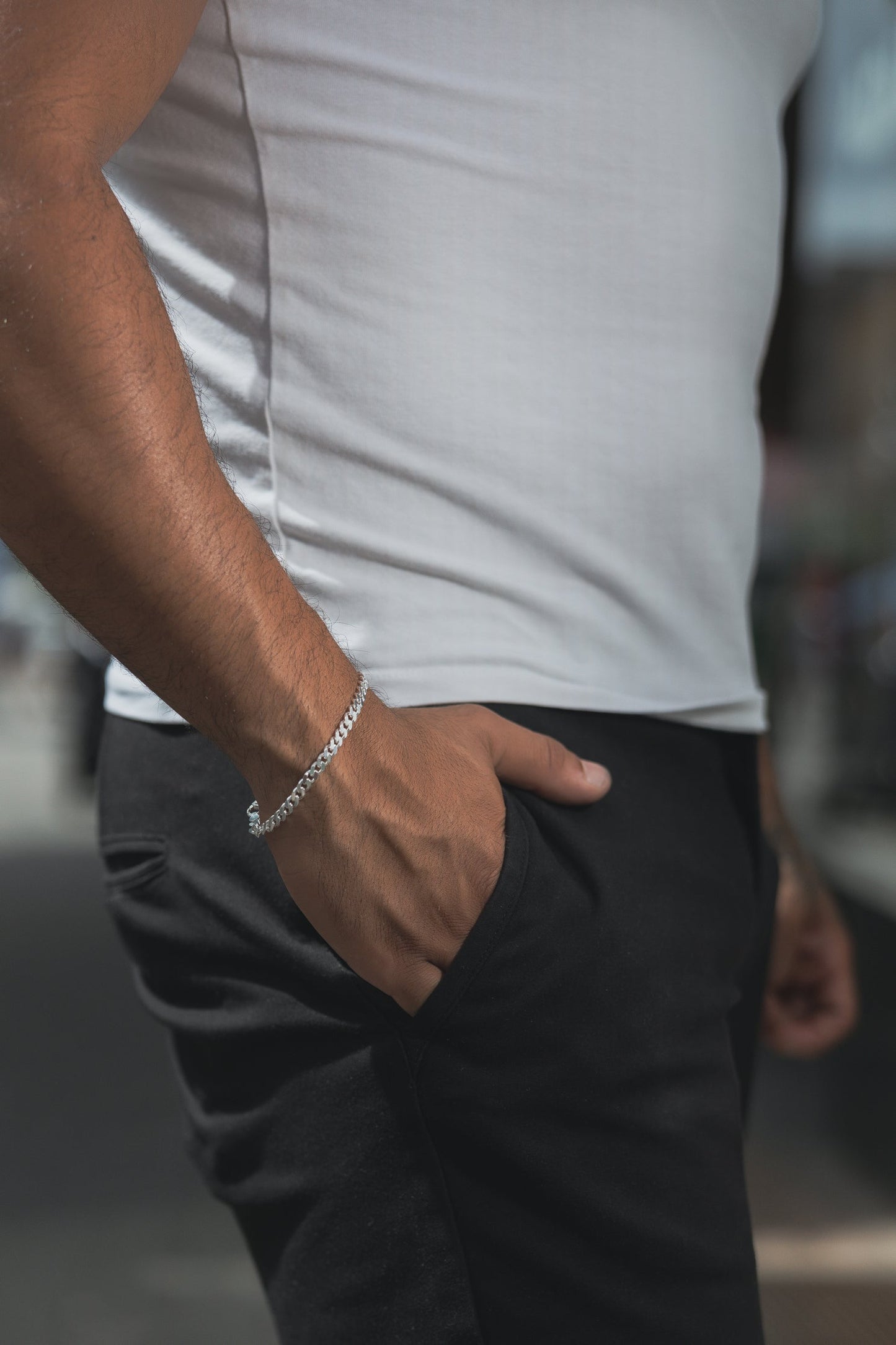 Panzer Armband 925 Sterling Silber - Neun - Siebzig