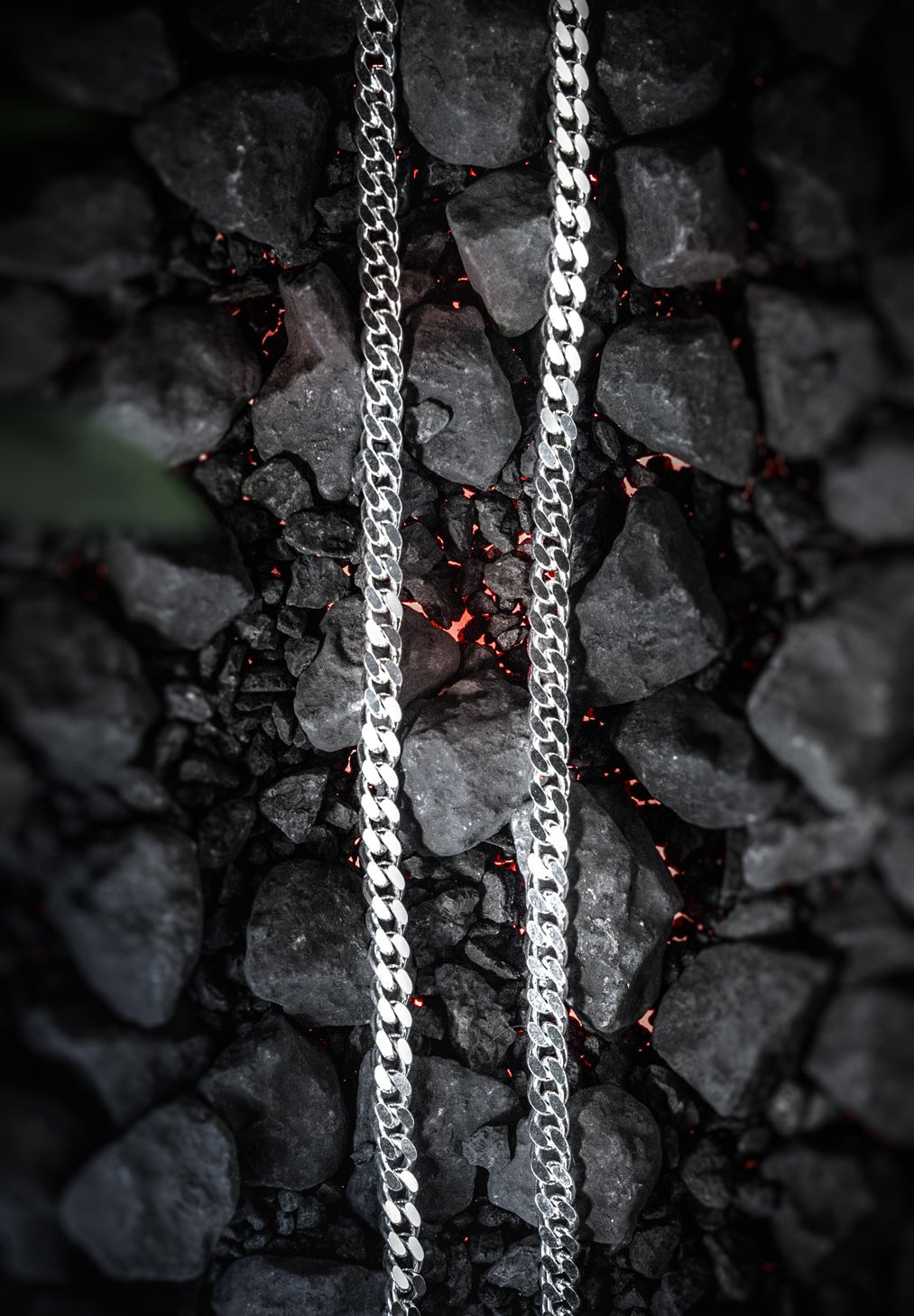 Panzer Kette 925 Sterling Silber - Neun - Siebzig