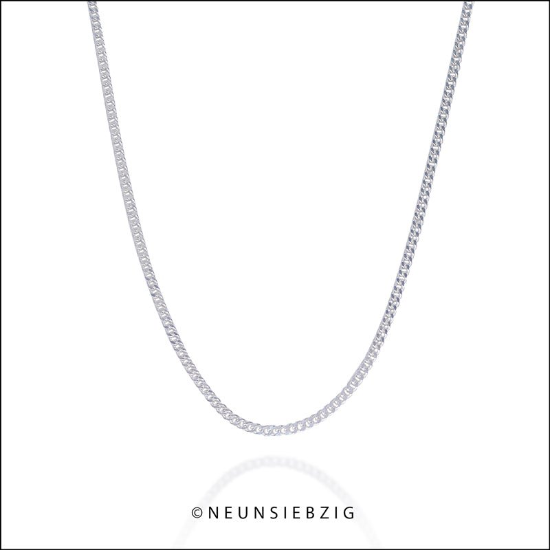 Panzer Kette 925 Sterling Silber - Neun - Siebzig
