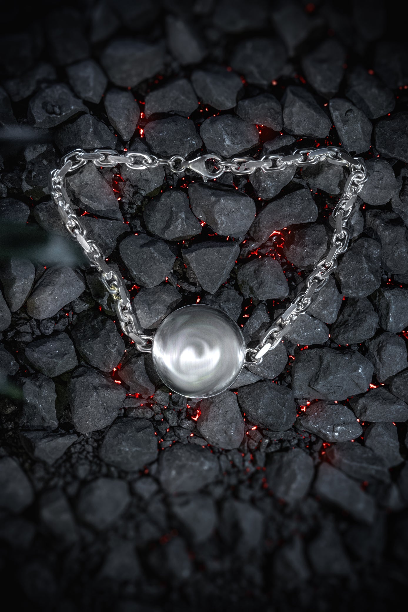 Plaquet Armband (Man) 925 Sterling Silber - Neun - Siebzig