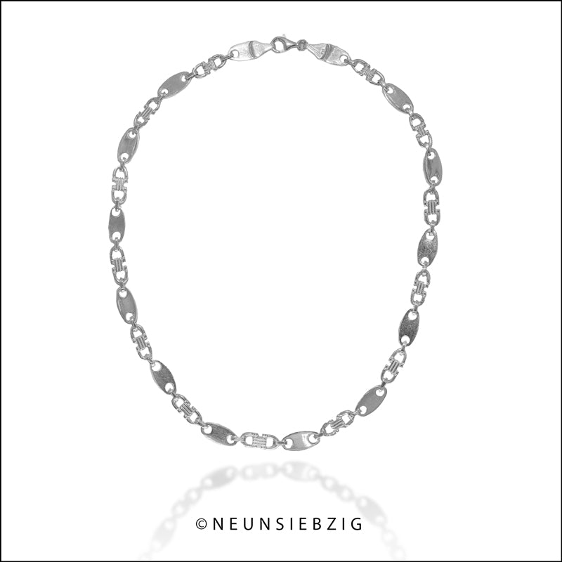 Platten Kette Ceaser 925 Sterling Silber - Neun - Siebzig