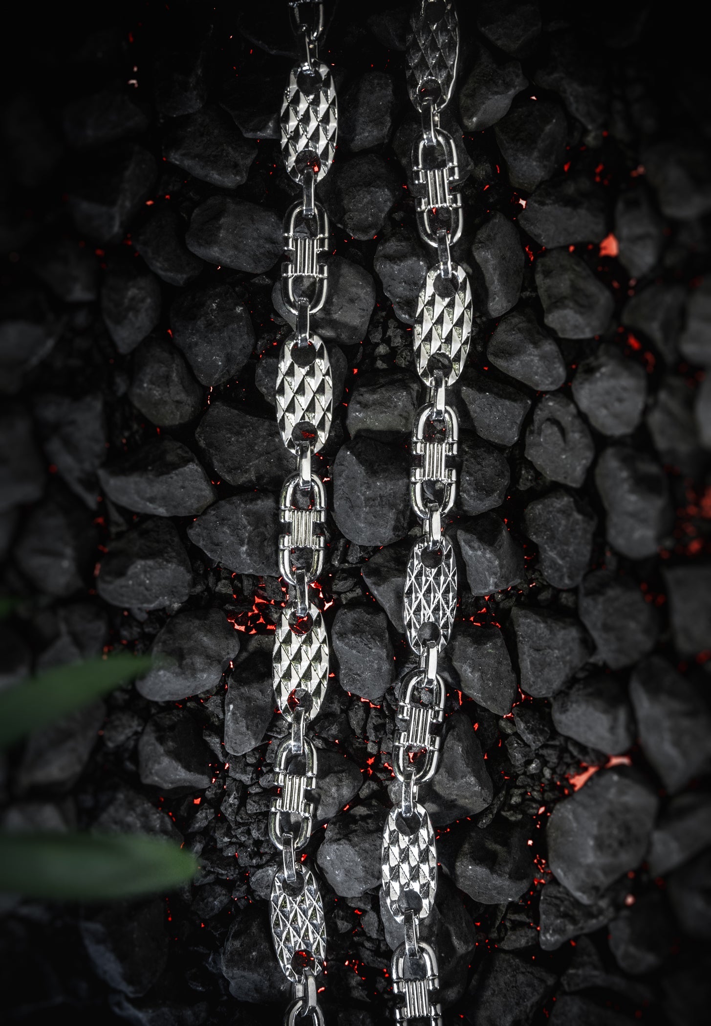 Plattenschliff Kette 925 Sterling Silber - Neun - Siebzig