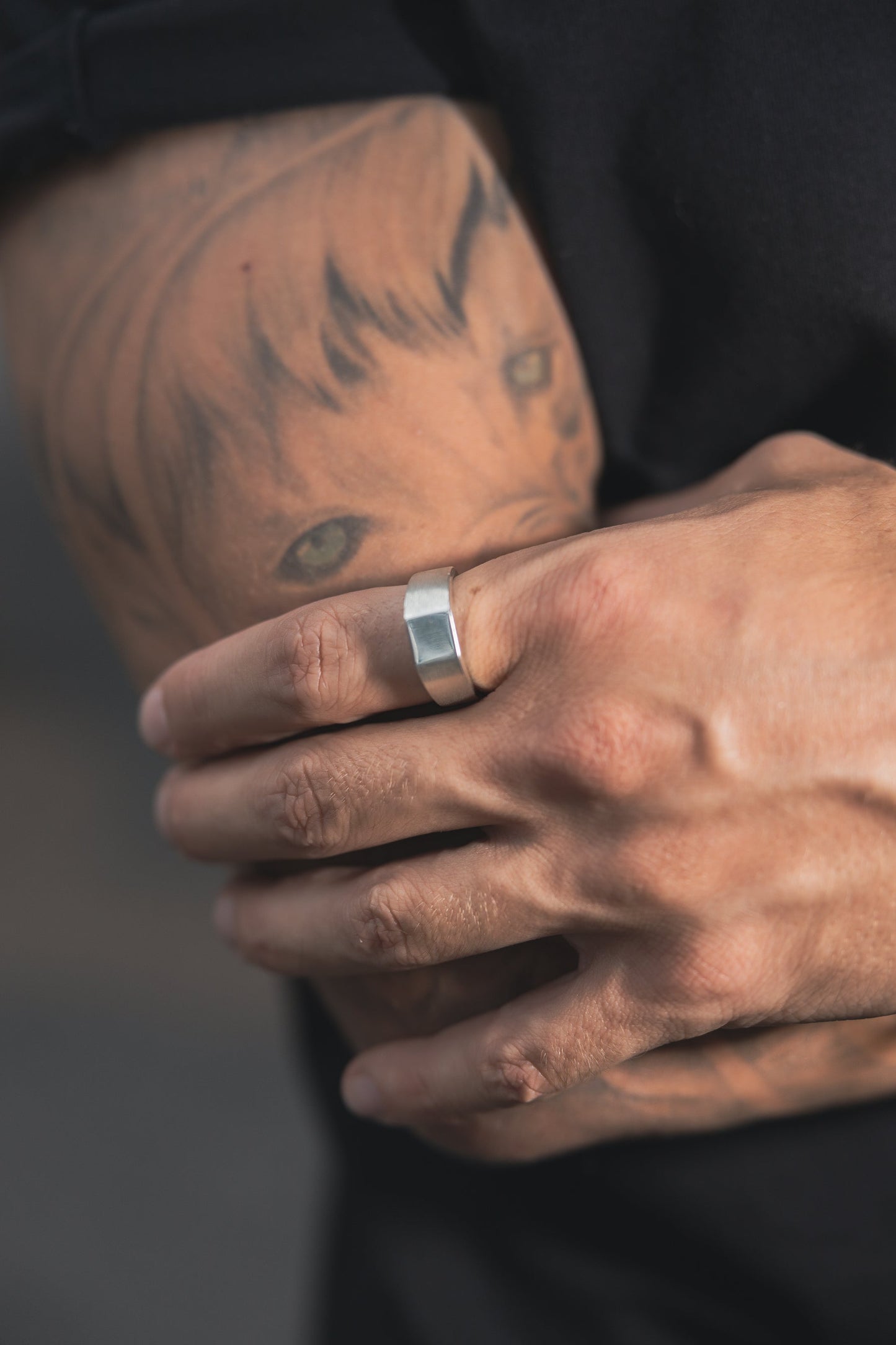 Siegel Ring Simple 925 Sterling Silber - Neun - Siebzig