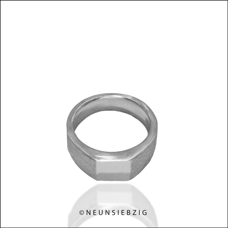 Siegel Ring Simple 925 Sterling Silber - Neun - Siebzig