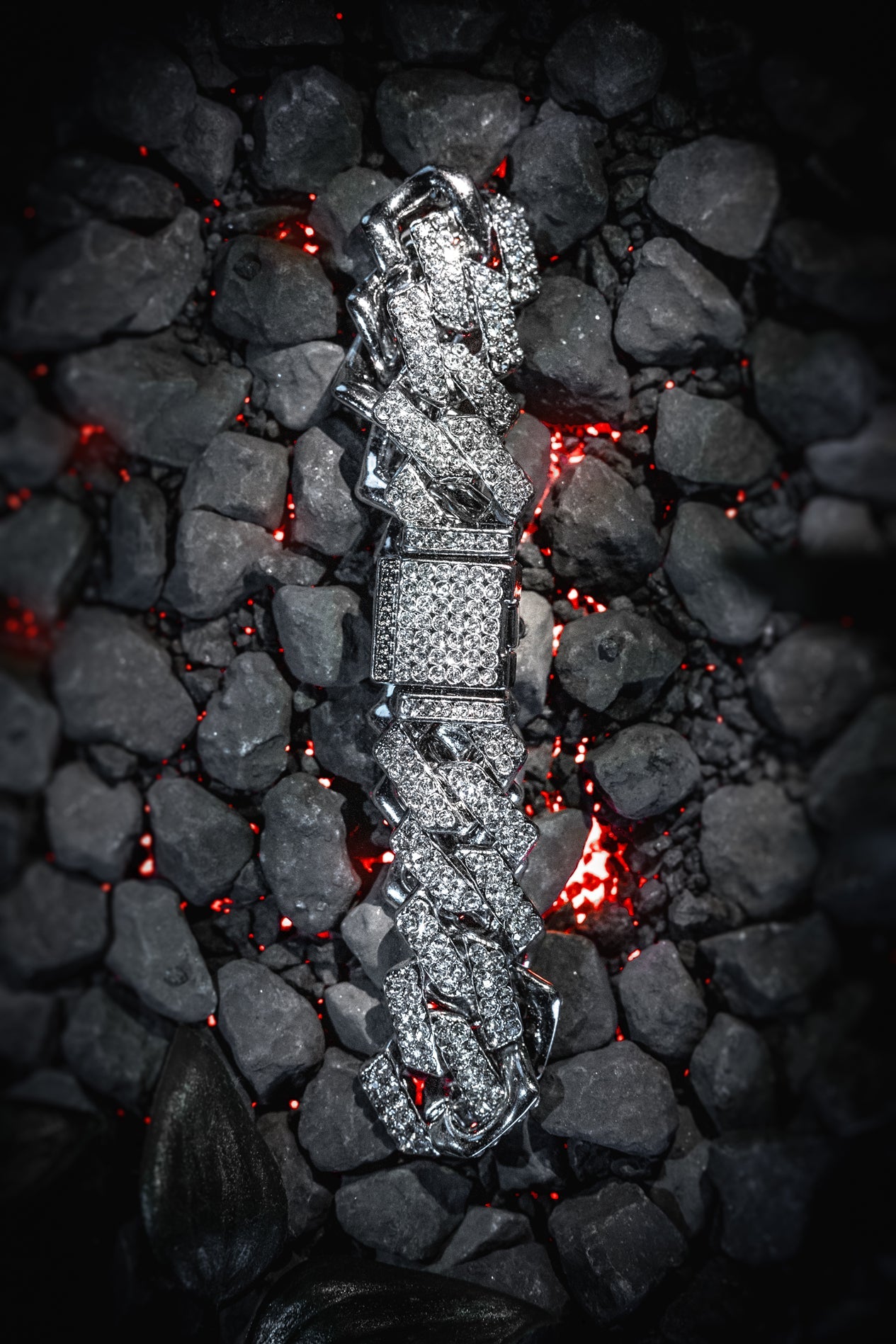 Squared Iced Out Armband Modeschmuck - Neun - Siebzig