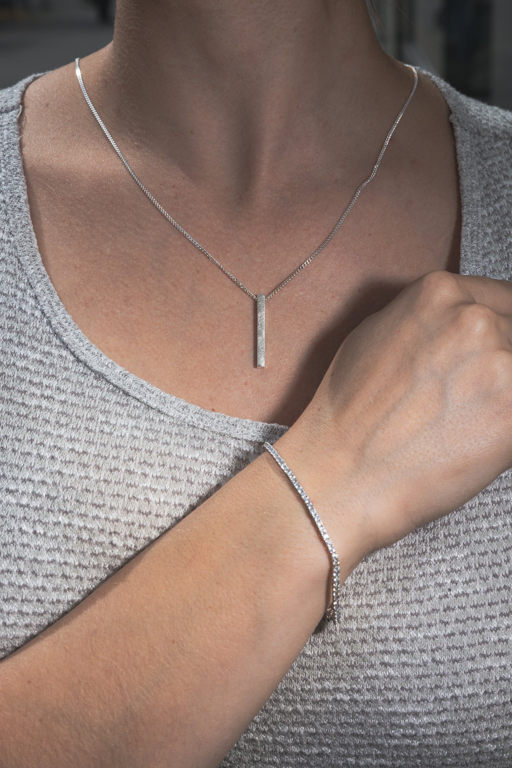 Stab Anhänger Unisex 925 Sterling Silber - Neun - Siebzig