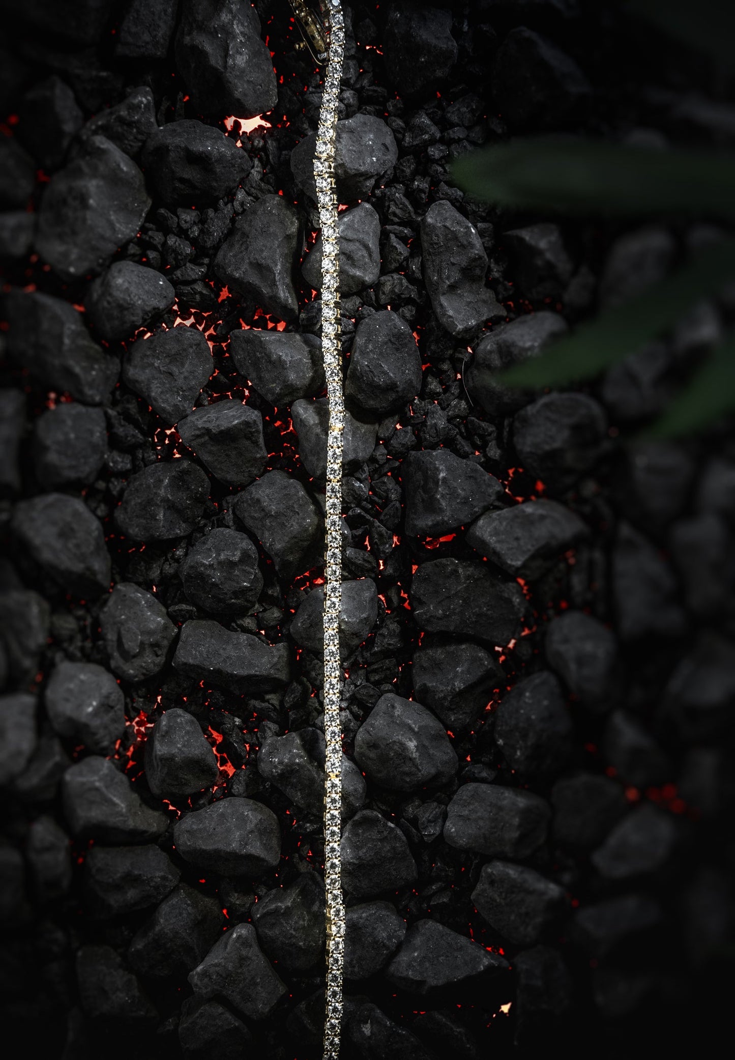 Tennis Gold Iced Out Armband Rund 925 Sterling Silber - Neun - Siebzig