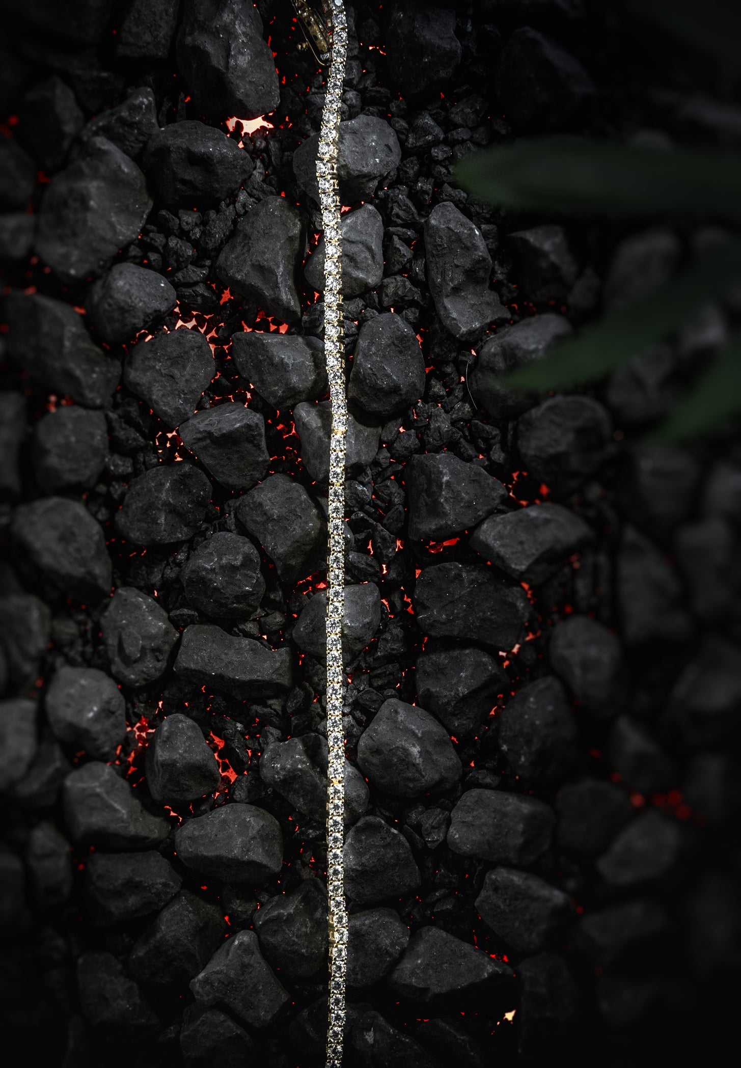 Tennis Gold Iced Out Armband Rund 925 Sterling Silber - Neun - Siebzig