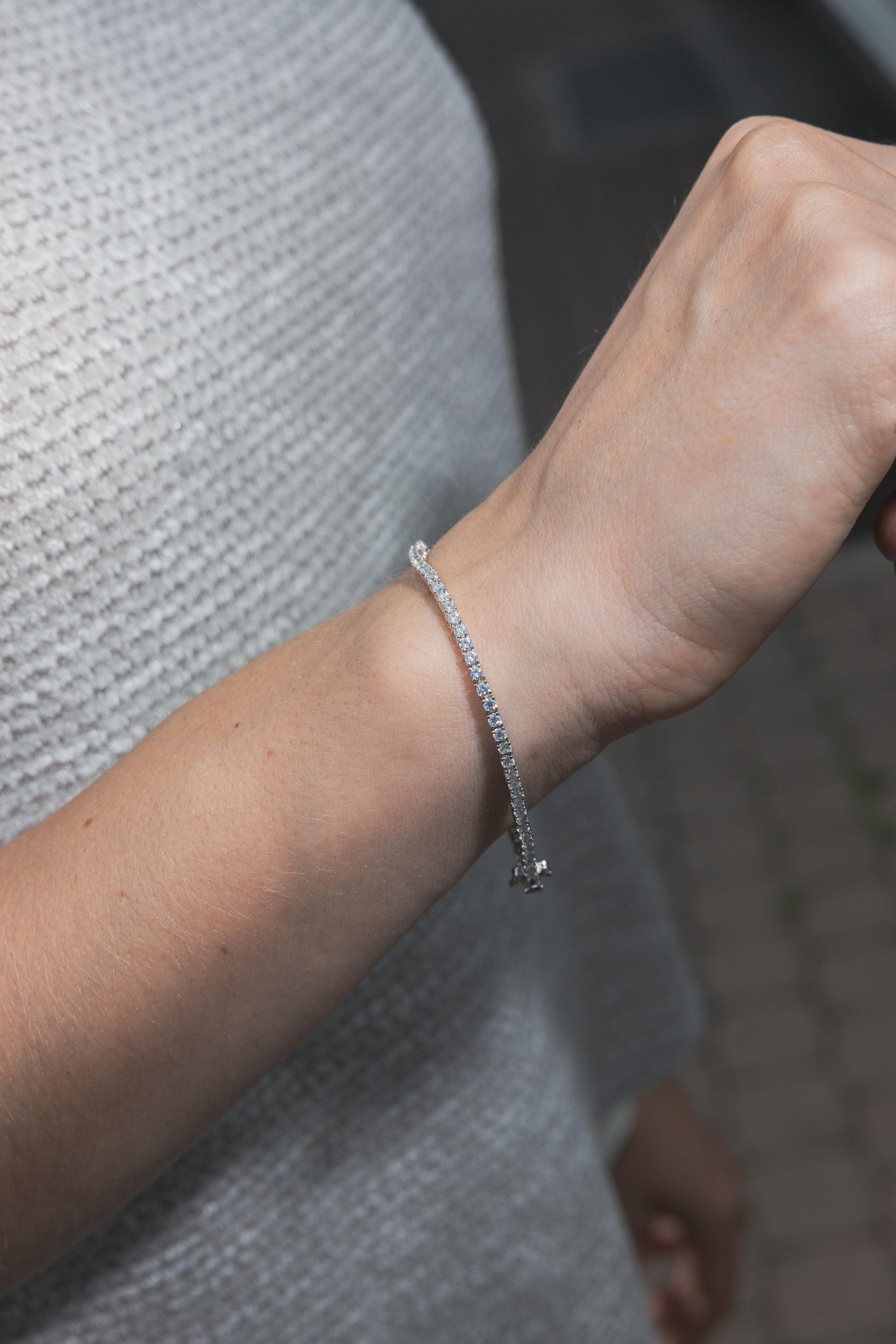 Tennis Gold Iced Out Armband Rund 925 Sterling Silber - Neun - Siebzig