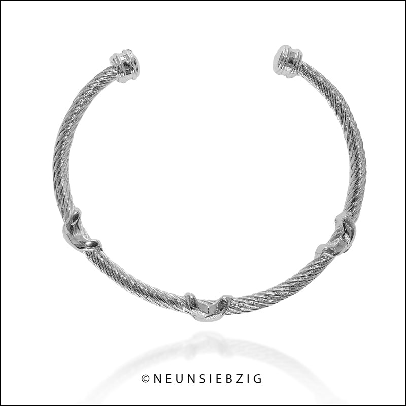 X Stahl Armspange Modeschmuck - Neun - Siebzig