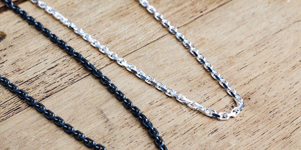 Ankerkette Diamantiert 925 Sterling Silber - Neun - Siebzig