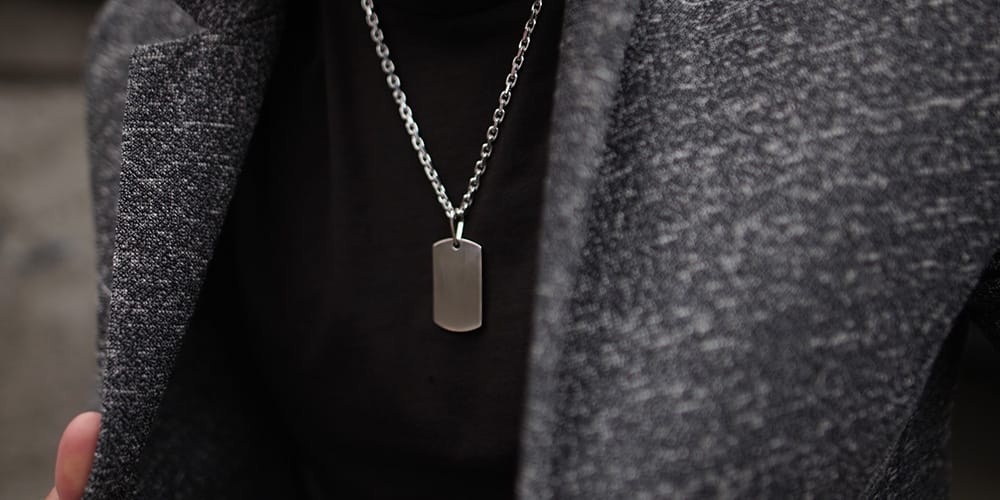 Dog Tag 925 Sterling Silber - Neun - Siebzig