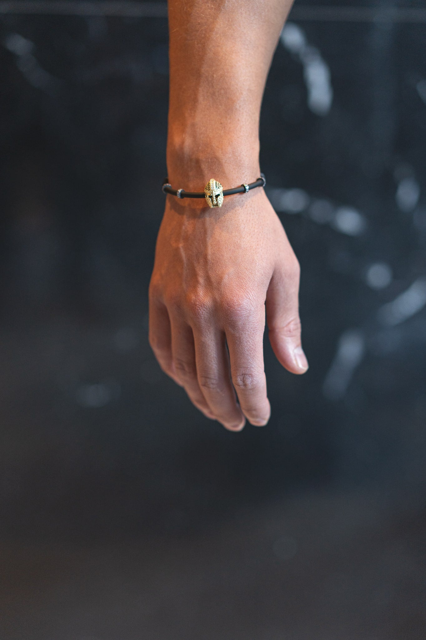 Espartana Armband Kautschuk 925 Sterling Silber - Neun - Siebzig