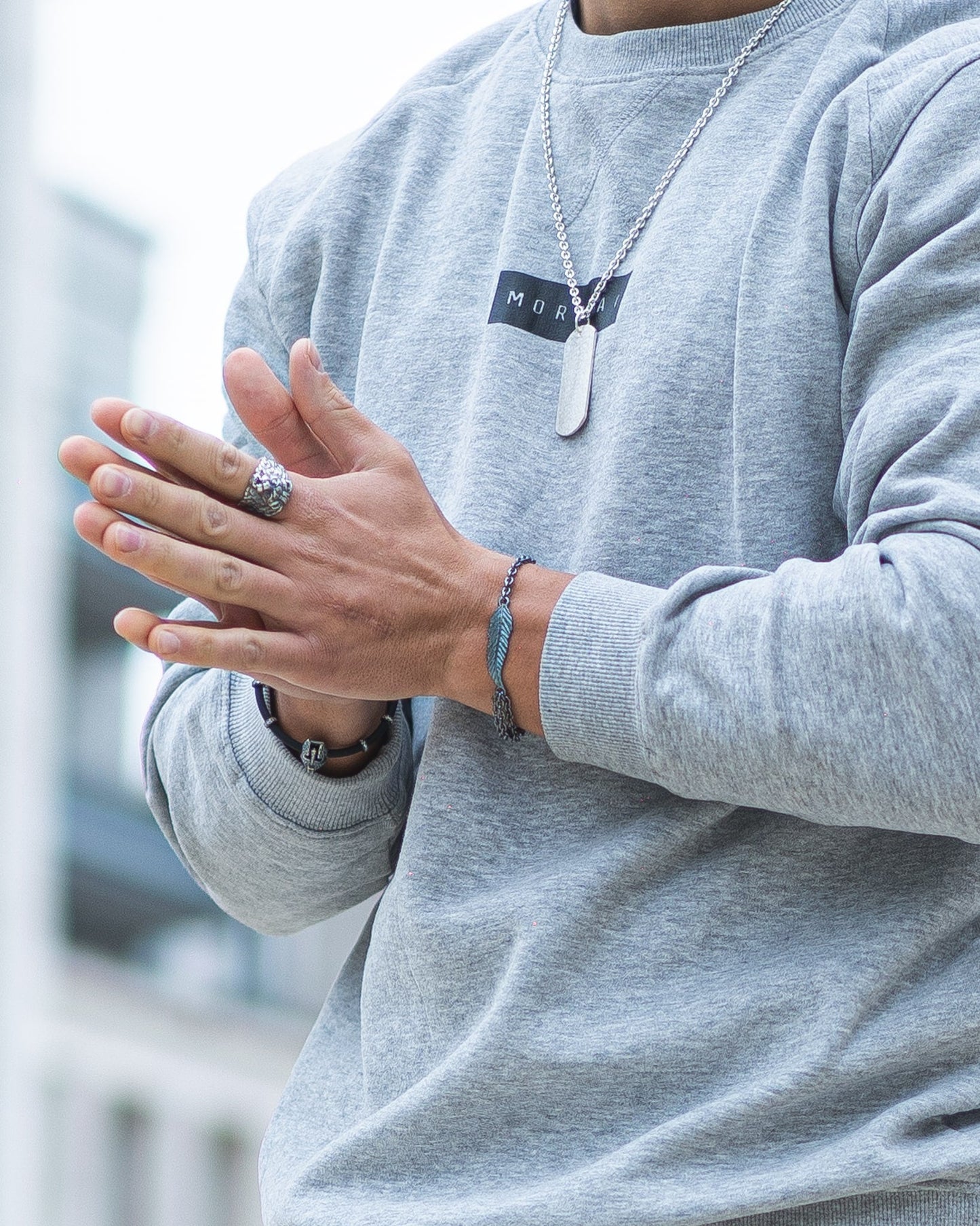 Feder Armband Feliz 925 Sterling Silber - Neun - Siebzig