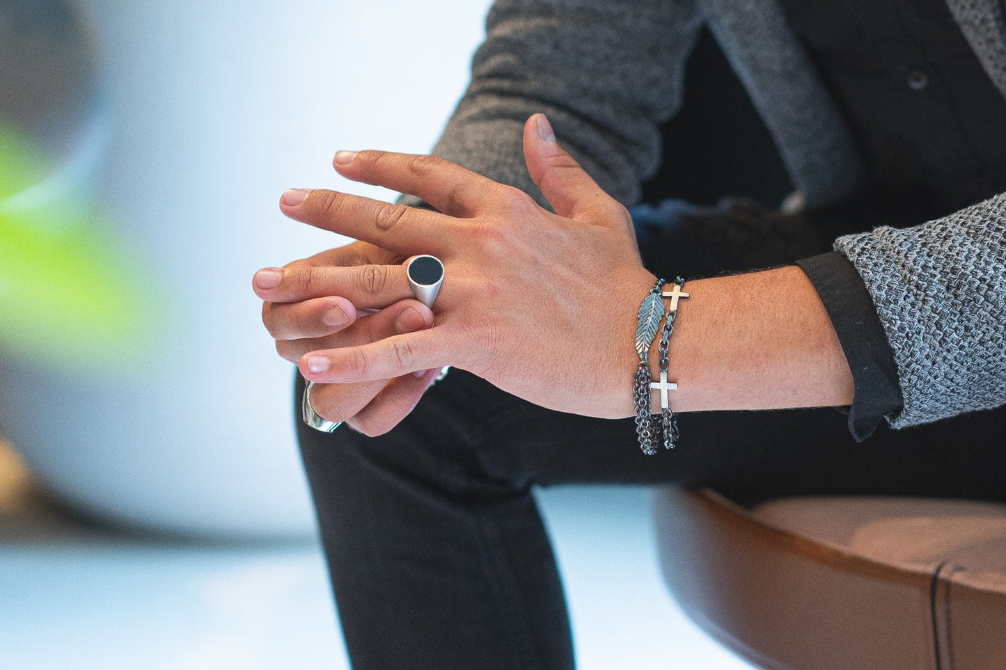 Kreuz Armband Premium 925 Sterling Silber - Neun - Siebzig