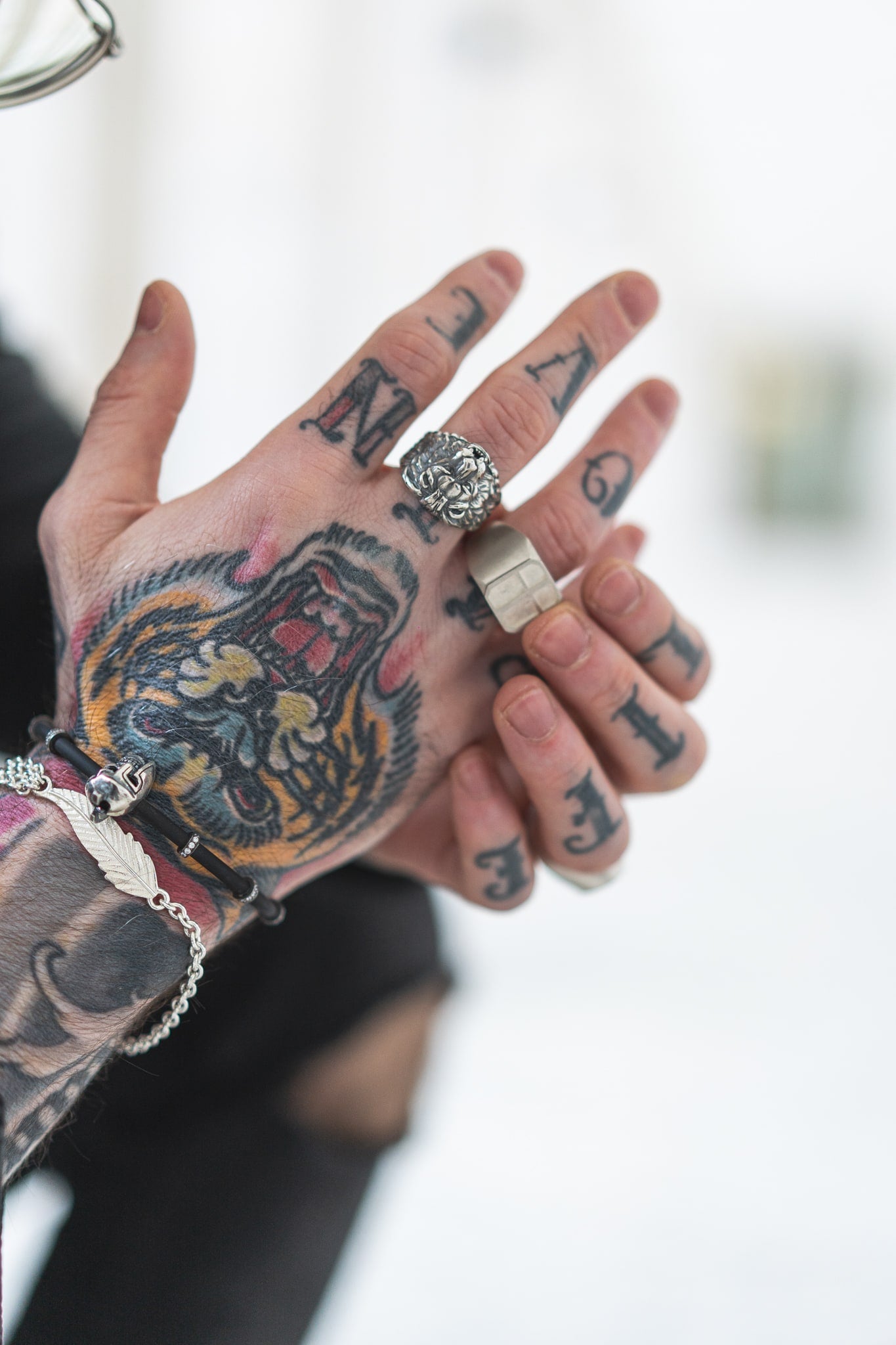 Löwen Ring 925 Sterling Silber - Neun - Siebzig